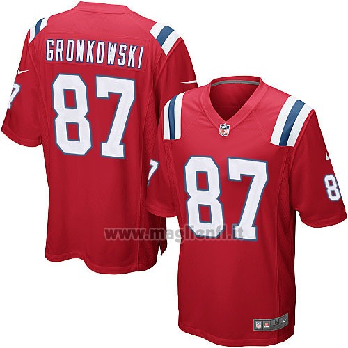Maglia NFL Game New England Patriots Gronkowski Rosso